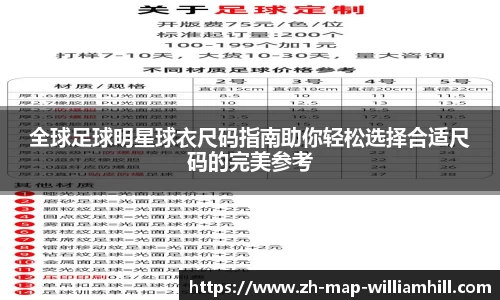 全球足球明星球衣尺码指南助你轻松选择合适尺码的完美参考